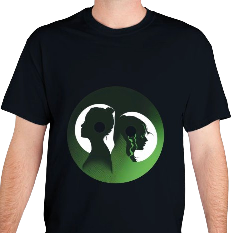 Black T-Shirt with Green Logo